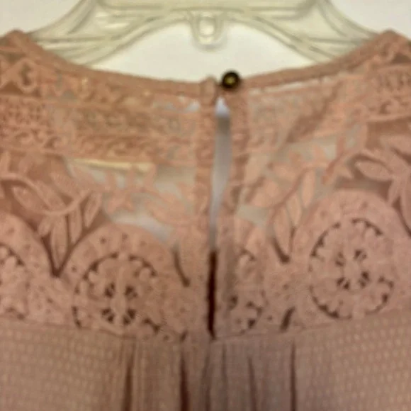 Knox Rose Womens M Dusty Rose Ruffle Lace Trim Sleeveless Top Boho Cottagecore - Picture 6 of 7